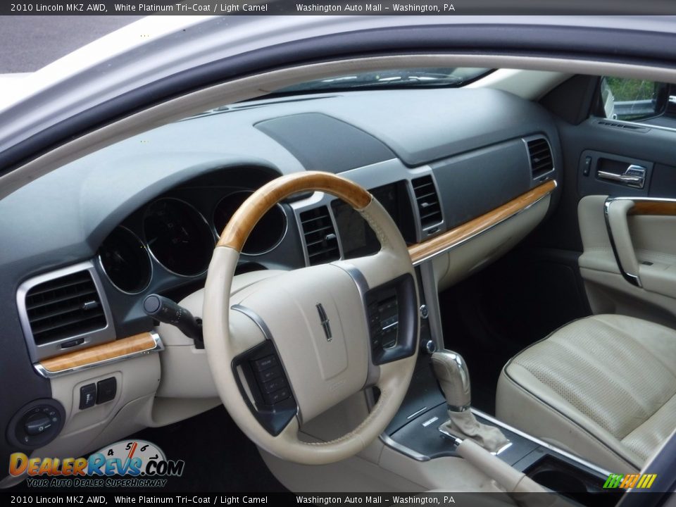 2010 Lincoln MKZ AWD White Platinum Tri-Coat / Light Camel Photo #11