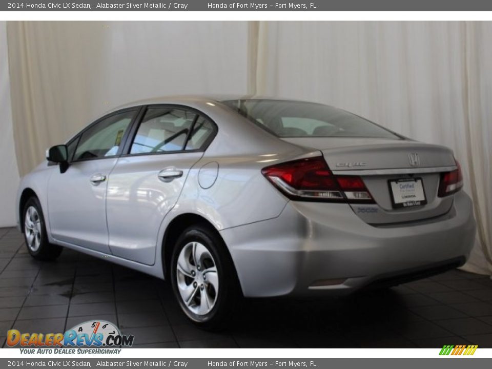 2014 Honda Civic LX Sedan Alabaster Silver Metallic / Gray Photo #5