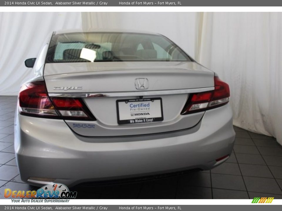 2014 Honda Civic LX Sedan Alabaster Silver Metallic / Gray Photo #6