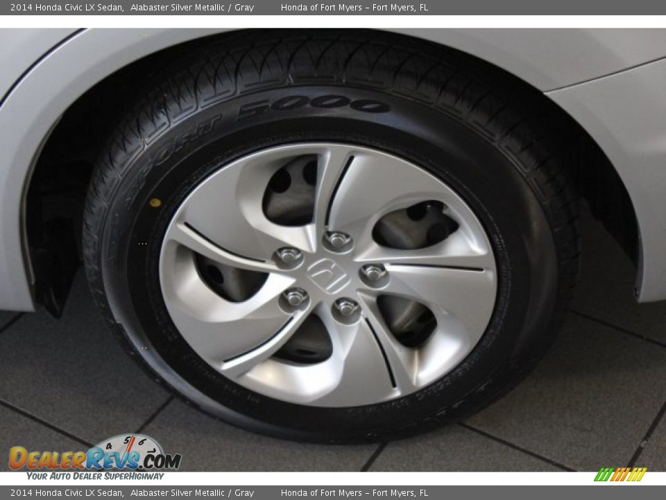 2014 Honda Civic LX Sedan Alabaster Silver Metallic / Gray Photo #7