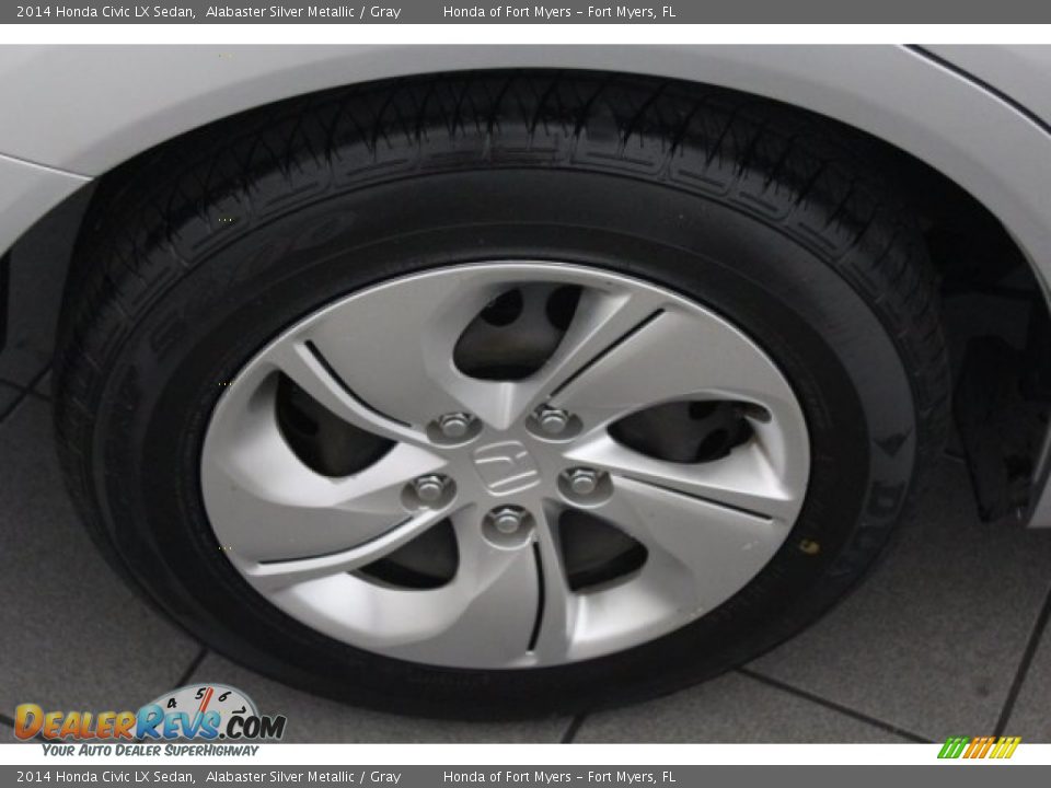 2014 Honda Civic LX Sedan Alabaster Silver Metallic / Gray Photo #9