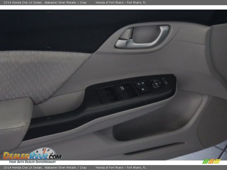 2014 Honda Civic LX Sedan Alabaster Silver Metallic / Gray Photo #11