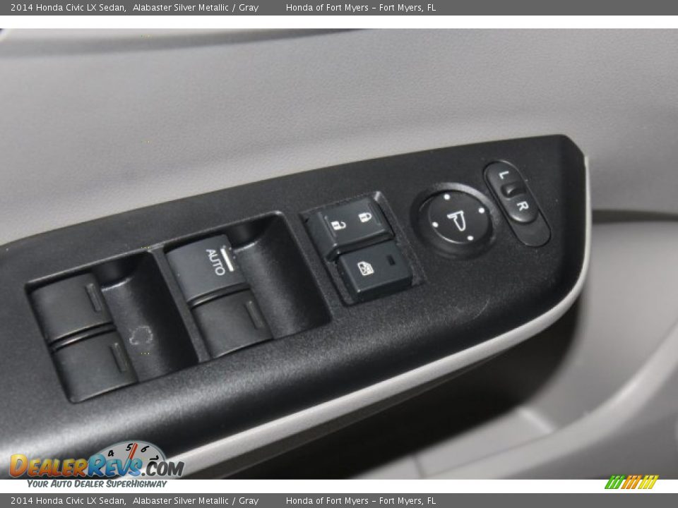 2014 Honda Civic LX Sedan Alabaster Silver Metallic / Gray Photo #12