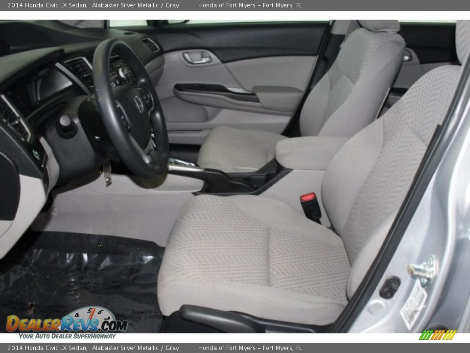 2014 Honda Civic LX Sedan Alabaster Silver Metallic / Gray Photo #13