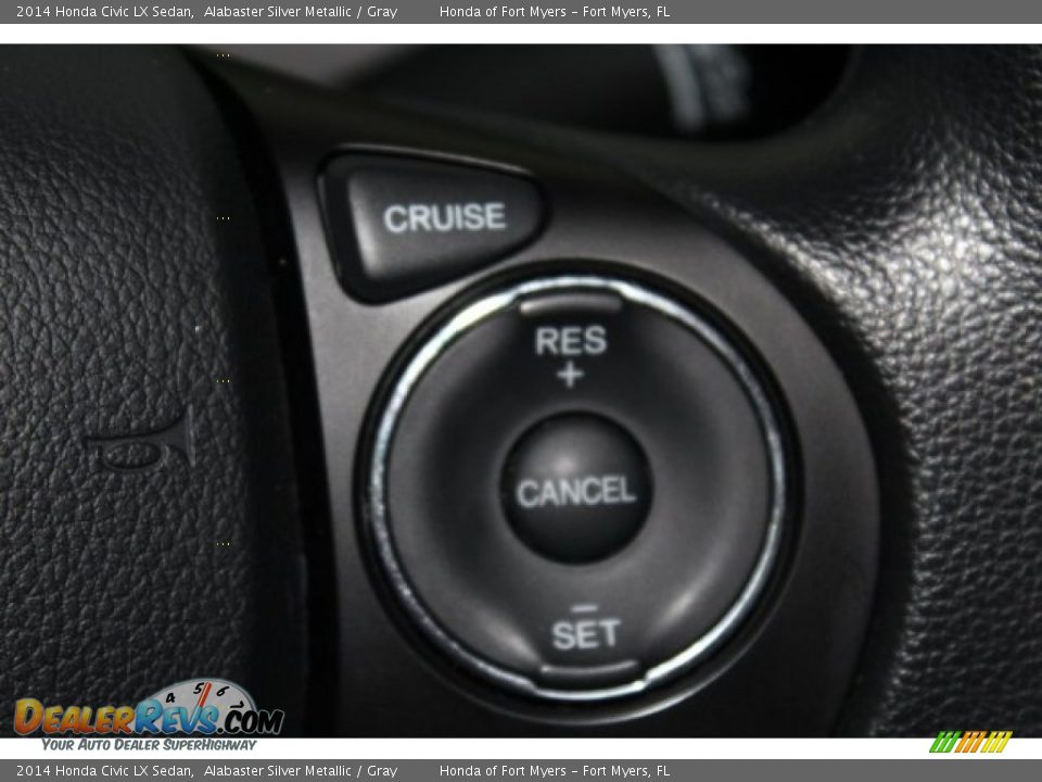 2014 Honda Civic LX Sedan Alabaster Silver Metallic / Gray Photo #16