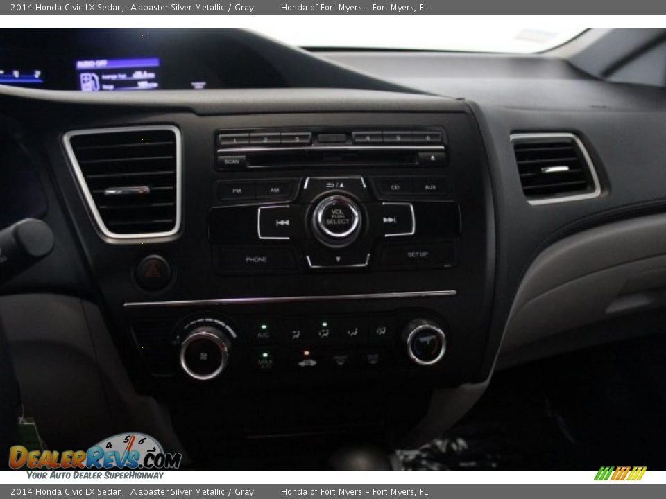 2014 Honda Civic LX Sedan Alabaster Silver Metallic / Gray Photo #19