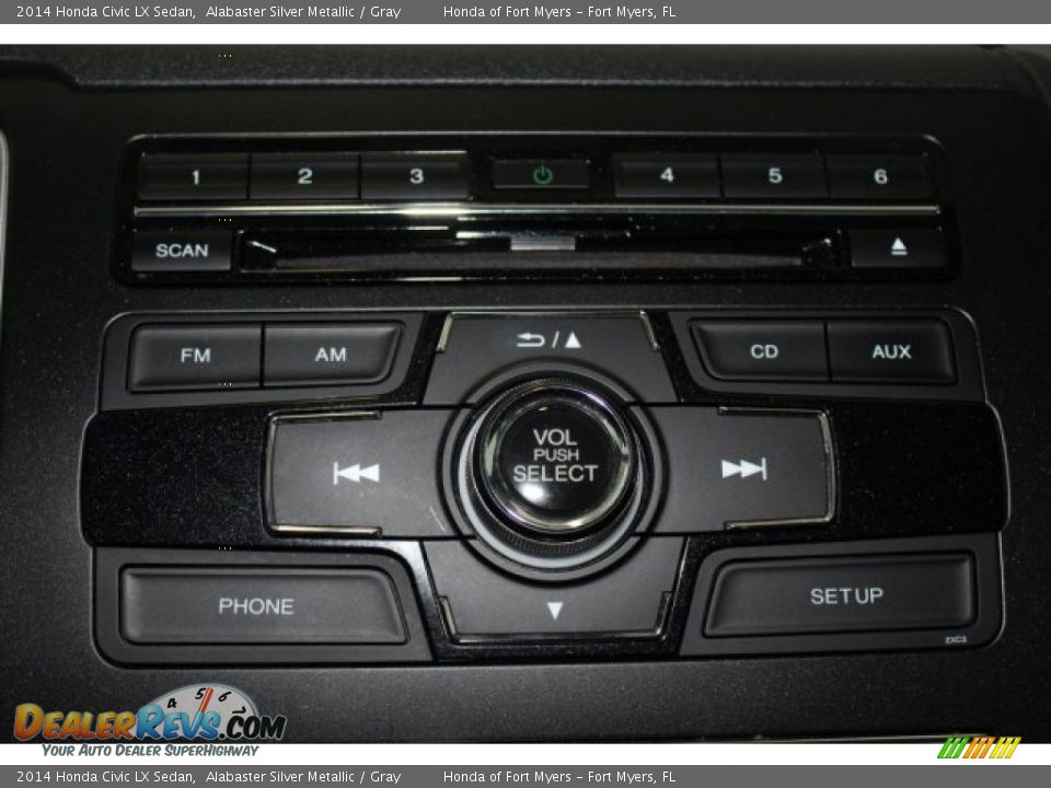 2014 Honda Civic LX Sedan Alabaster Silver Metallic / Gray Photo #20