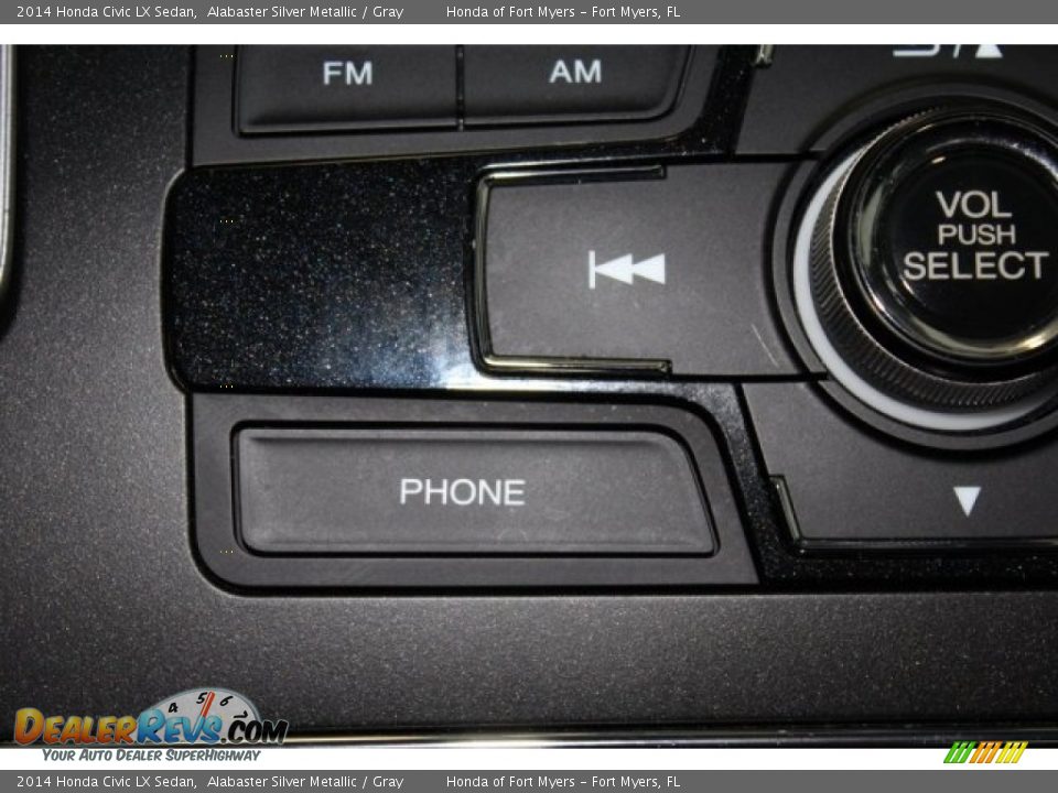 2014 Honda Civic LX Sedan Alabaster Silver Metallic / Gray Photo #21