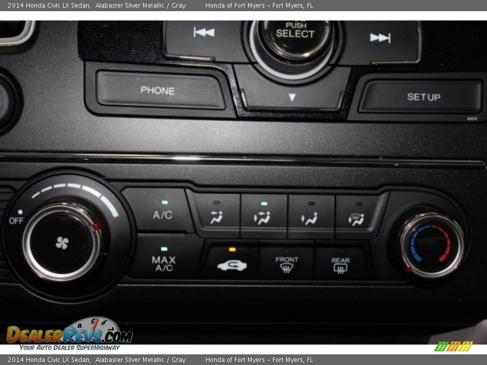 2014 Honda Civic LX Sedan Alabaster Silver Metallic / Gray Photo #22