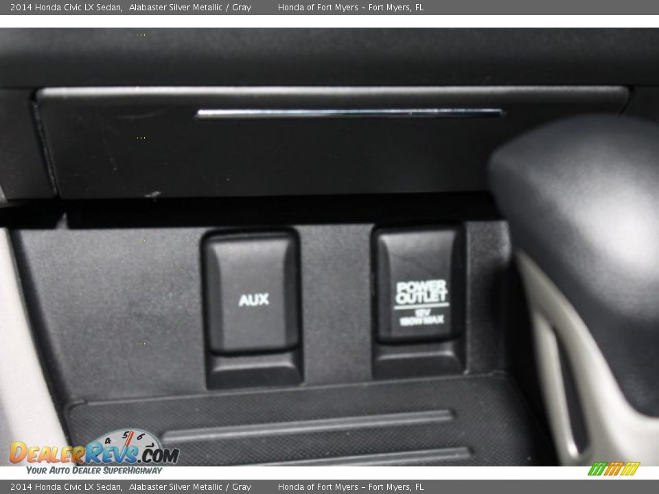 2014 Honda Civic LX Sedan Alabaster Silver Metallic / Gray Photo #23