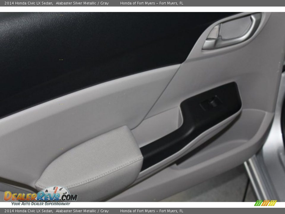 2014 Honda Civic LX Sedan Alabaster Silver Metallic / Gray Photo #25