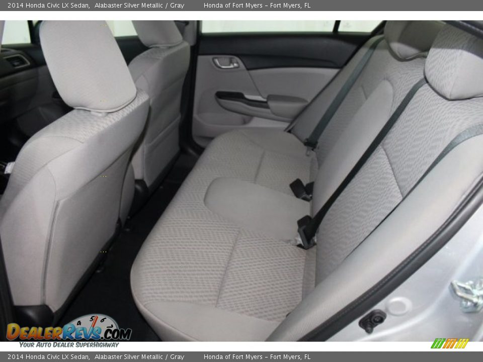 2014 Honda Civic LX Sedan Alabaster Silver Metallic / Gray Photo #26