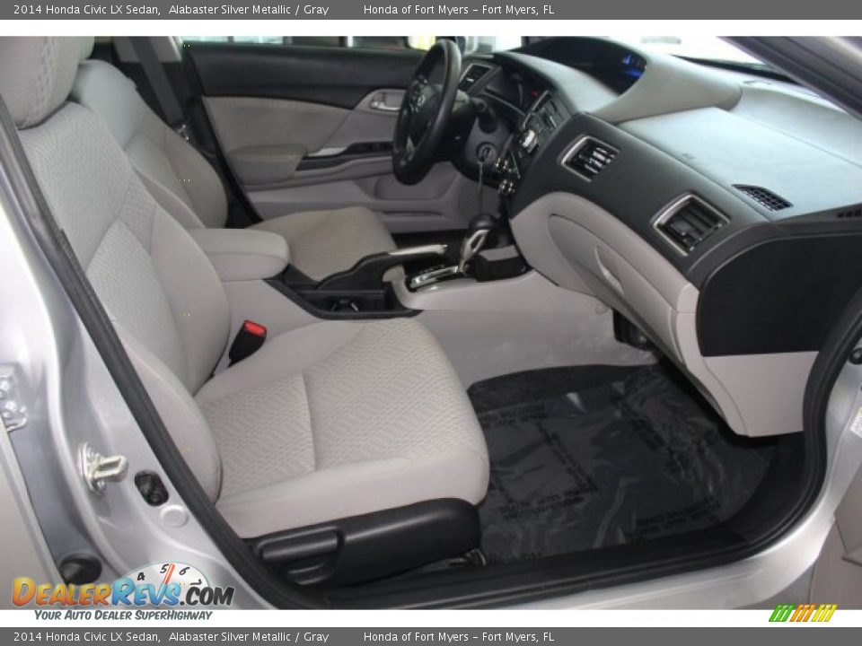 2014 Honda Civic LX Sedan Alabaster Silver Metallic / Gray Photo #30
