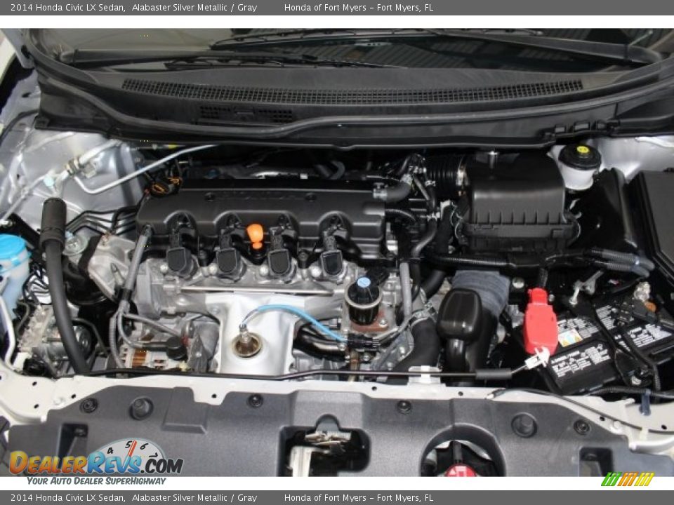 2014 Honda Civic LX Sedan Alabaster Silver Metallic / Gray Photo #31