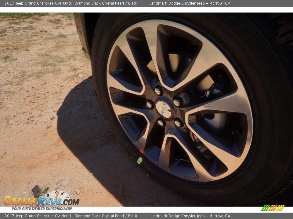 2017 Jeep Grand Cherokee Overland Diamond Black Crystal Pearl / Black Photo #3