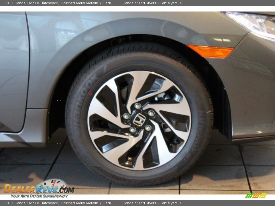 2017 Honda Civic LX Hatchback Polished Metal Metallic / Black Photo #2