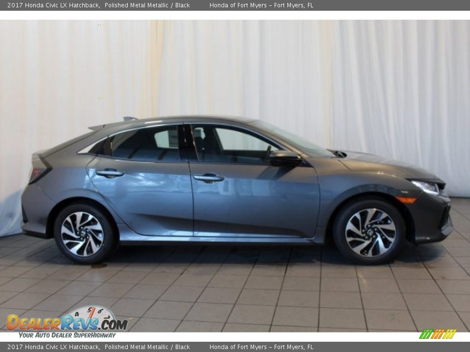 2017 Honda Civic LX Hatchback Polished Metal Metallic / Black Photo #3