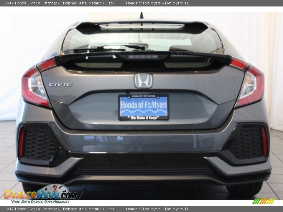 2017 Honda Civic LX Hatchback Polished Metal Metallic / Black Photo #6