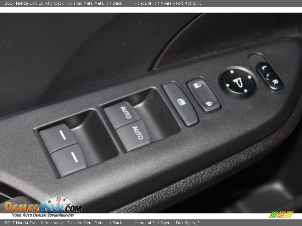 2017 Honda Civic LX Hatchback Polished Metal Metallic / Black Photo #8