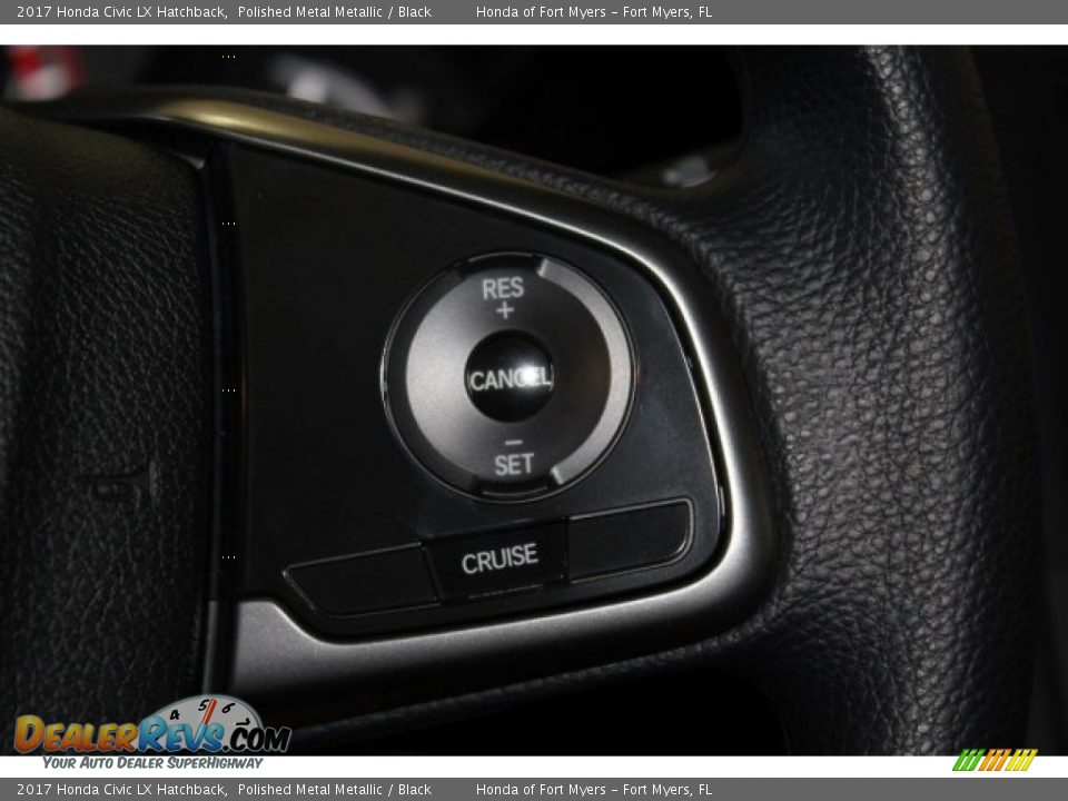 2017 Honda Civic LX Hatchback Polished Metal Metallic / Black Photo #13