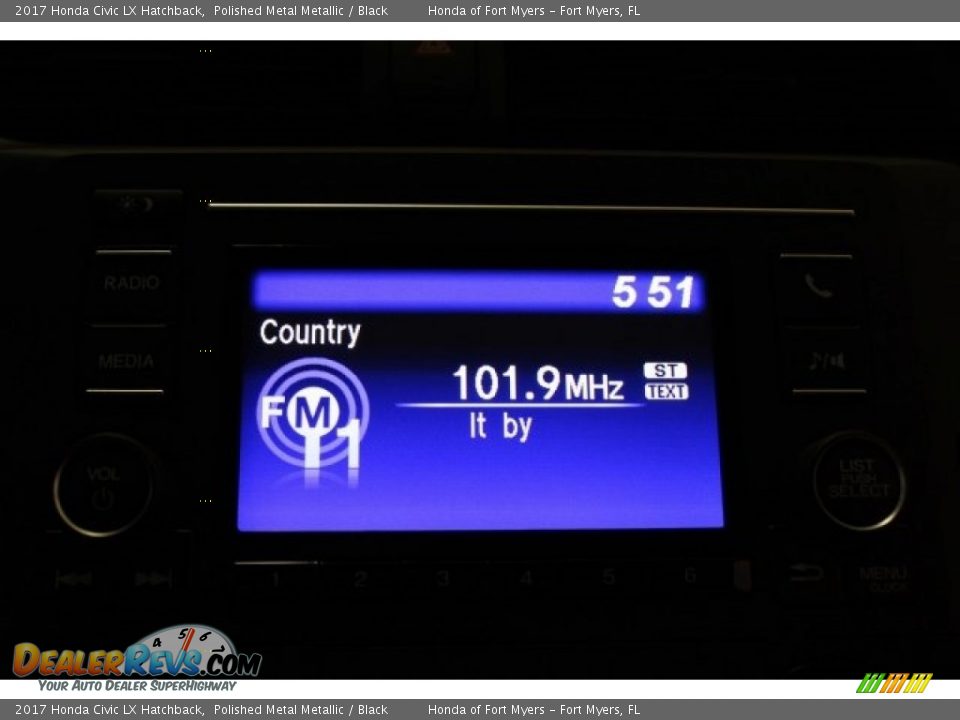 2017 Honda Civic LX Hatchback Polished Metal Metallic / Black Photo #15