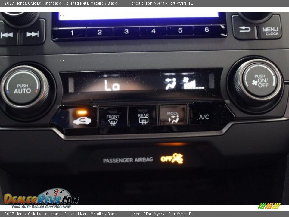 2017 Honda Civic LX Hatchback Polished Metal Metallic / Black Photo #17