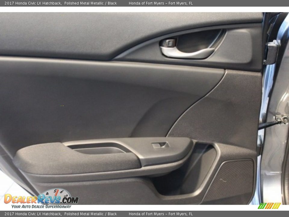 2017 Honda Civic LX Hatchback Polished Metal Metallic / Black Photo #20