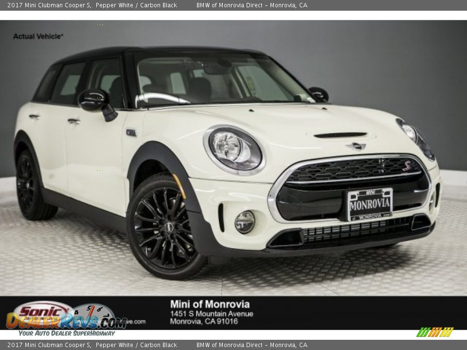 2017 Mini Clubman Cooper S Pepper White / Carbon Black Photo #1