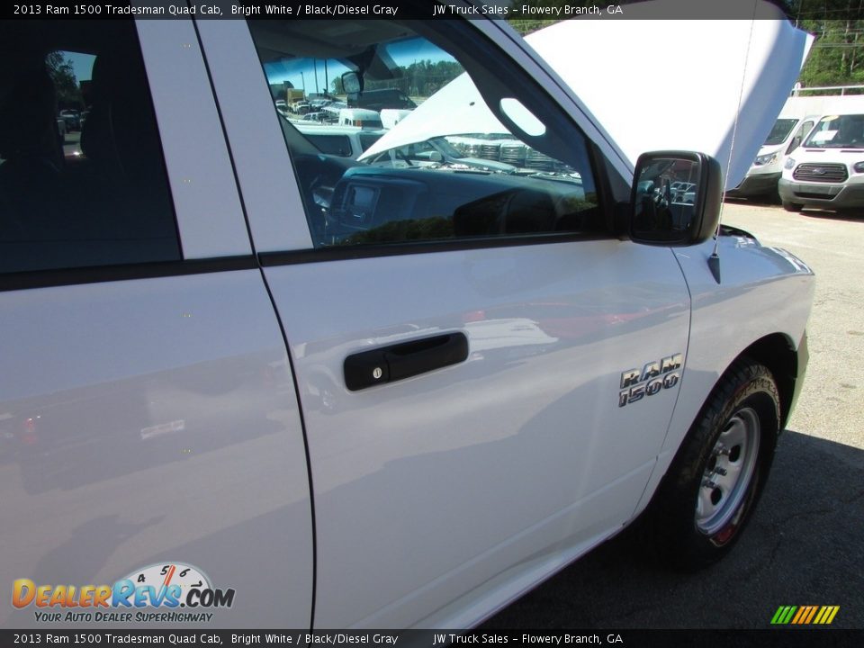2013 Ram 1500 Tradesman Quad Cab Bright White / Black/Diesel Gray Photo #24