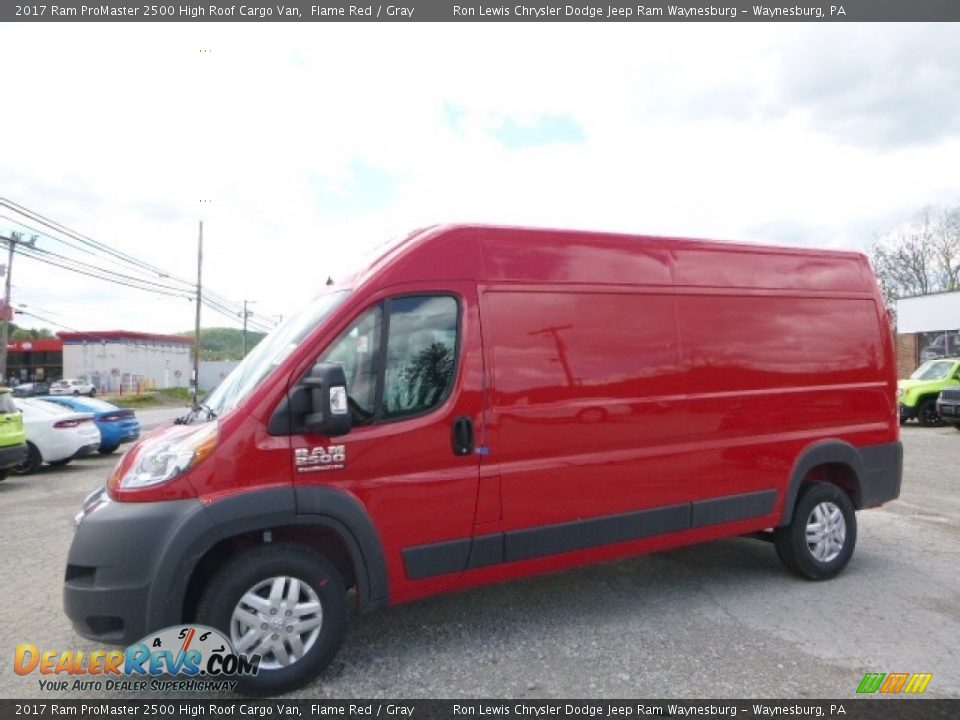 2017 Ram ProMaster 2500 High Roof Cargo Van Flame Red / Gray Photo #1