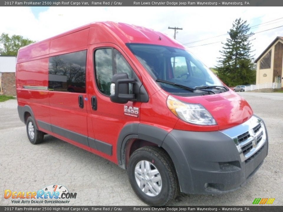 2017 Ram ProMaster 2500 High Roof Cargo Van Flame Red / Gray Photo #10