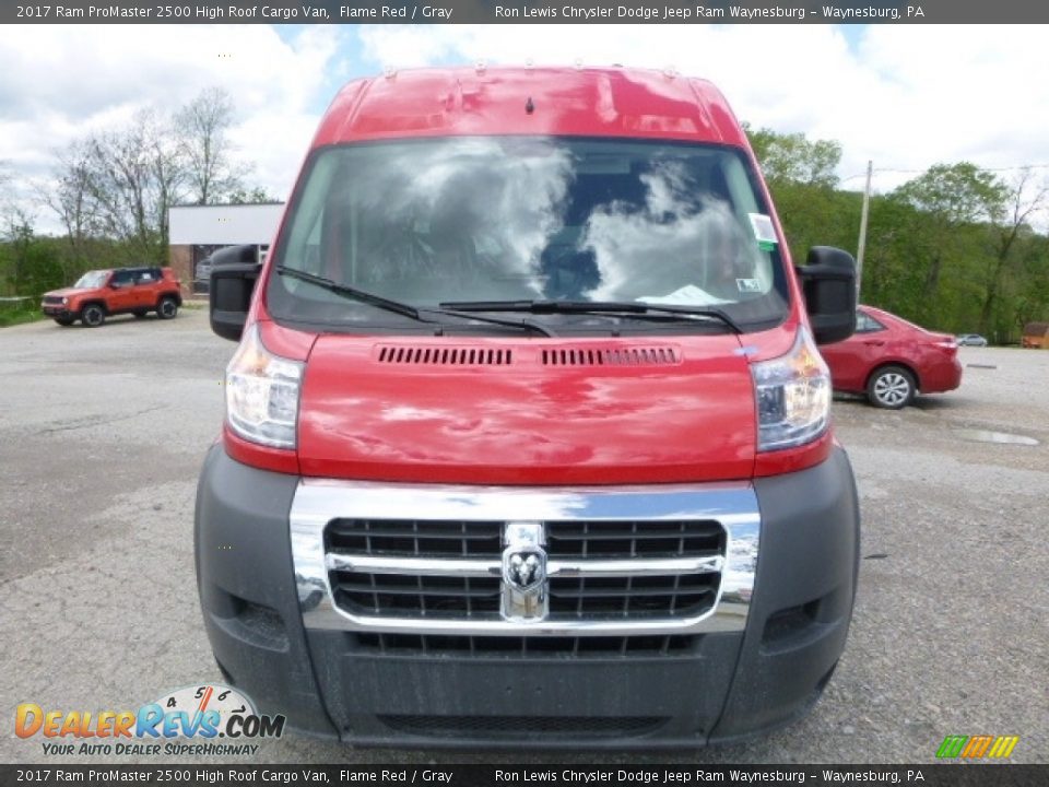 2017 Ram ProMaster 2500 High Roof Cargo Van Flame Red / Gray Photo #11