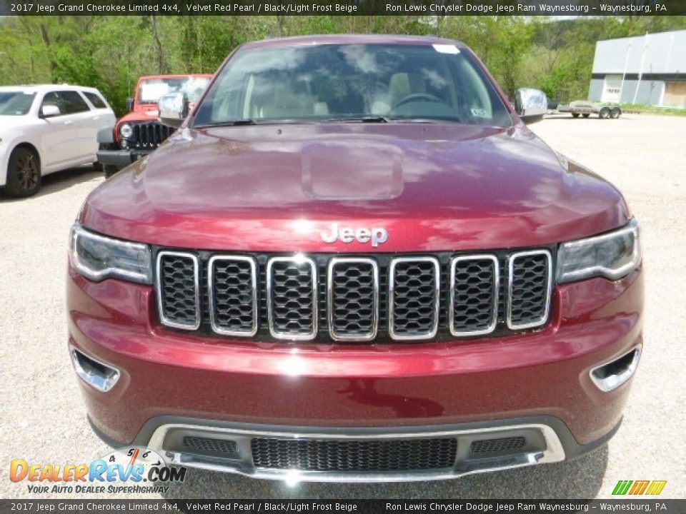 2017 Jeep Grand Cherokee Limited 4x4 Velvet Red Pearl / Black/Light Frost Beige Photo #12