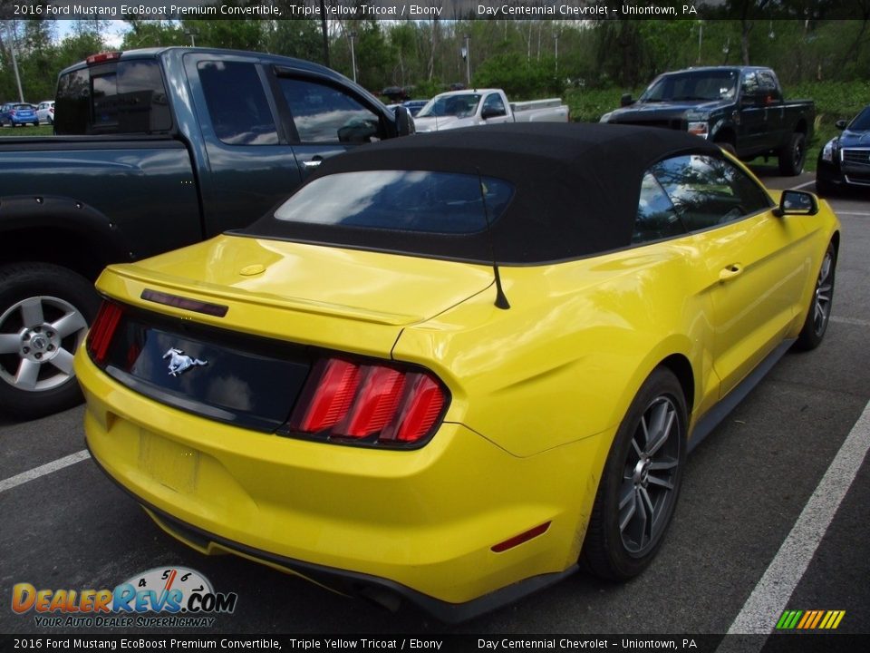 2016 Ford Mustang EcoBoost Premium Convertible Triple Yellow Tricoat / Ebony Photo #3