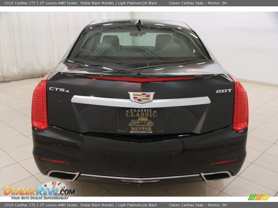 2016 Cadillac CTS 2.0T Luxury AWD Sedan Stellar Black Metallic / Light Platinum/Jet Black Photo #13