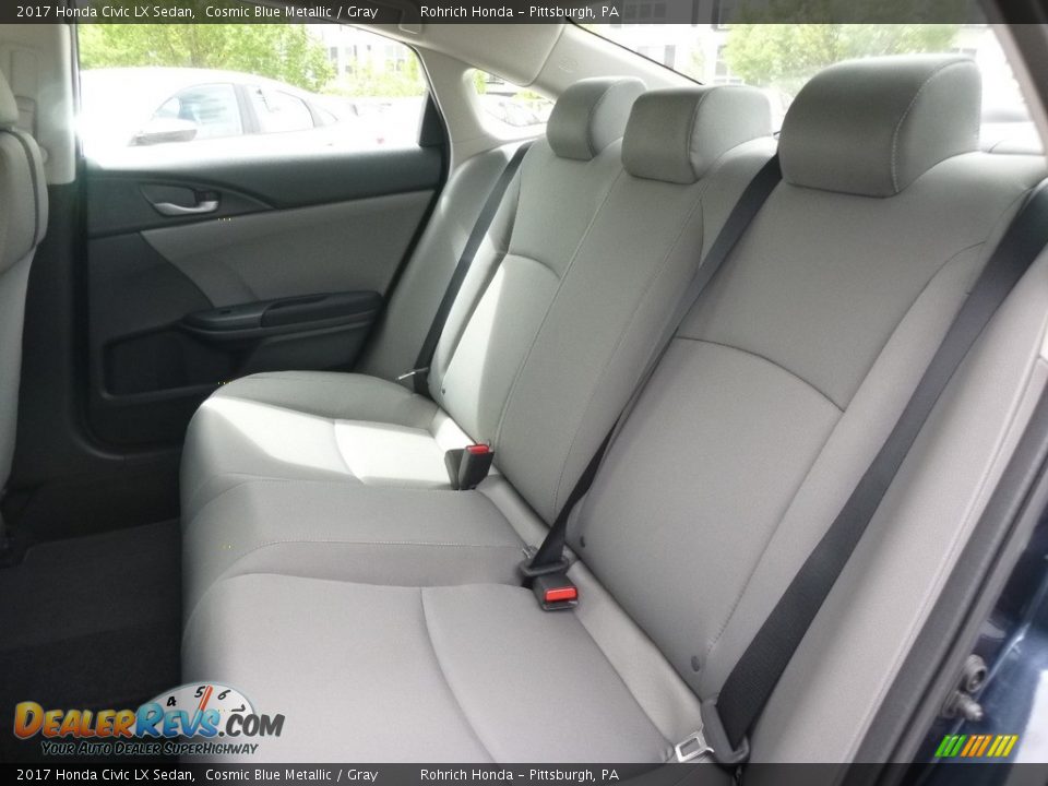 2017 Honda Civic LX Sedan Cosmic Blue Metallic / Gray Photo #7