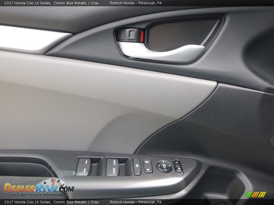 2017 Honda Civic LX Sedan Cosmic Blue Metallic / Gray Photo #9