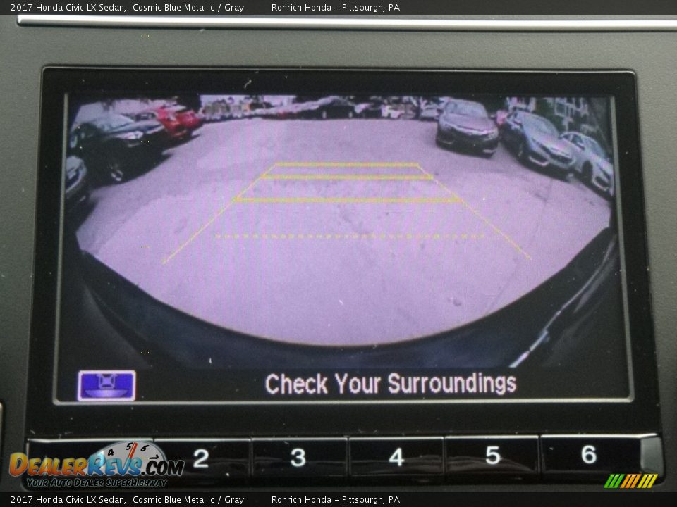 2017 Honda Civic LX Sedan Cosmic Blue Metallic / Gray Photo #12