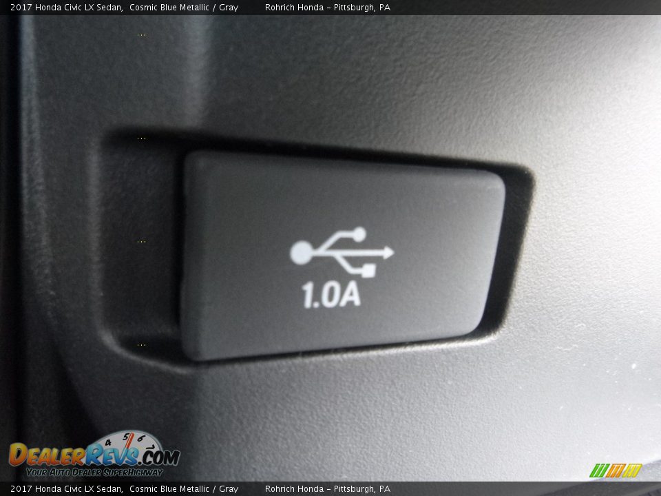 2017 Honda Civic LX Sedan Cosmic Blue Metallic / Gray Photo #13