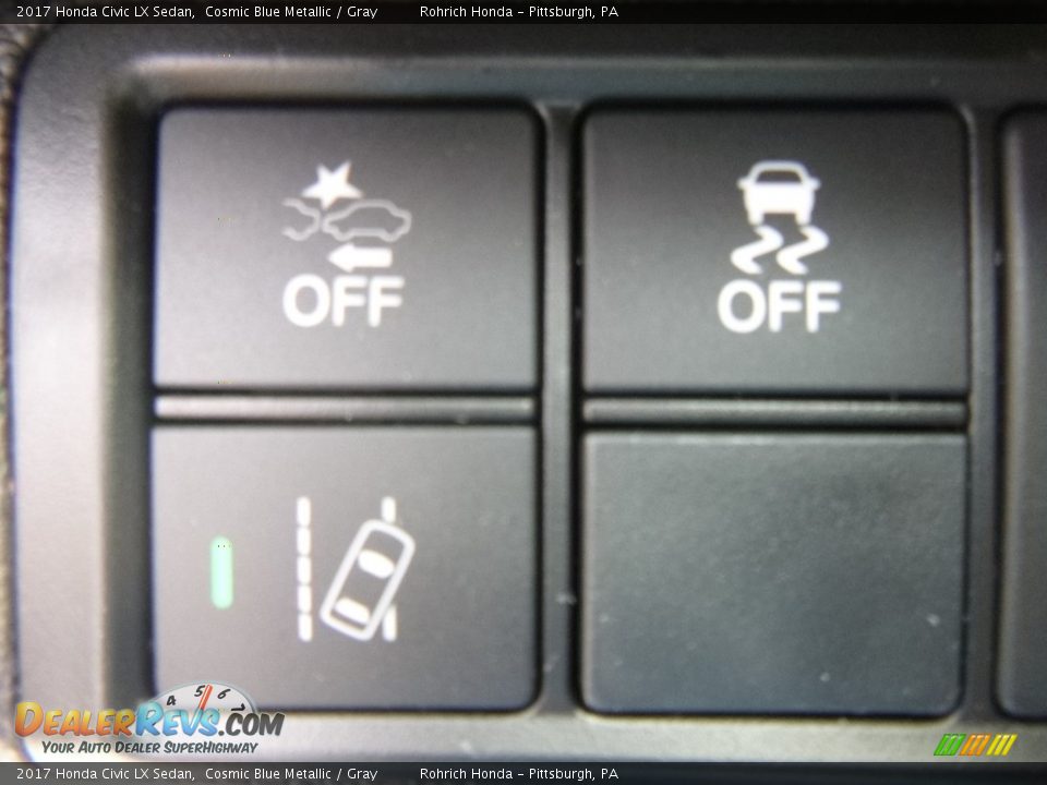 2017 Honda Civic LX Sedan Cosmic Blue Metallic / Gray Photo #14