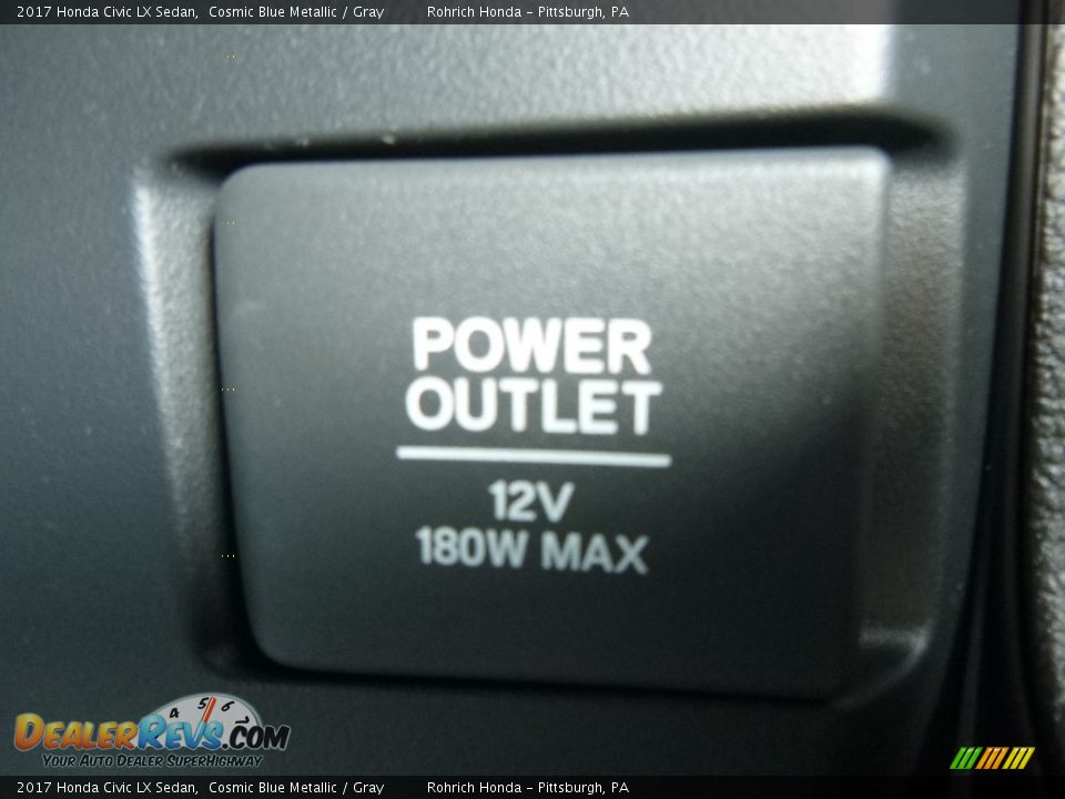 2017 Honda Civic LX Sedan Cosmic Blue Metallic / Gray Photo #15