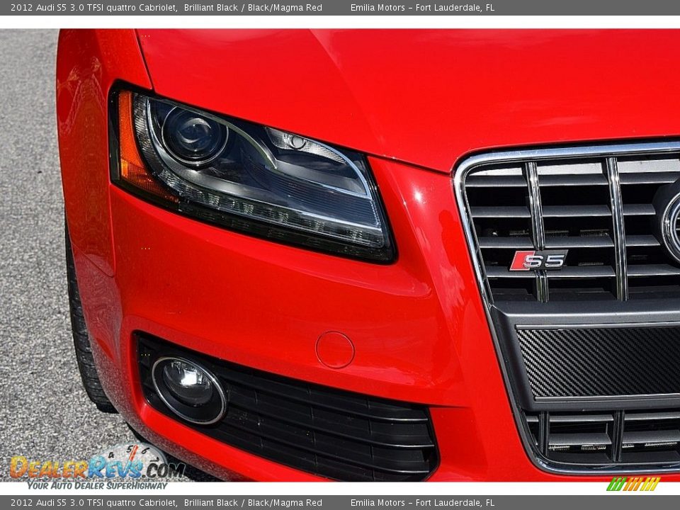 2012 Audi S5 3.0 TFSI quattro Cabriolet Brilliant Black / Black/Magma Red Photo #11