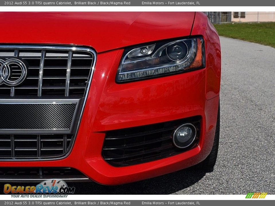 2012 Audi S5 3.0 TFSI quattro Cabriolet Brilliant Black / Black/Magma Red Photo #13