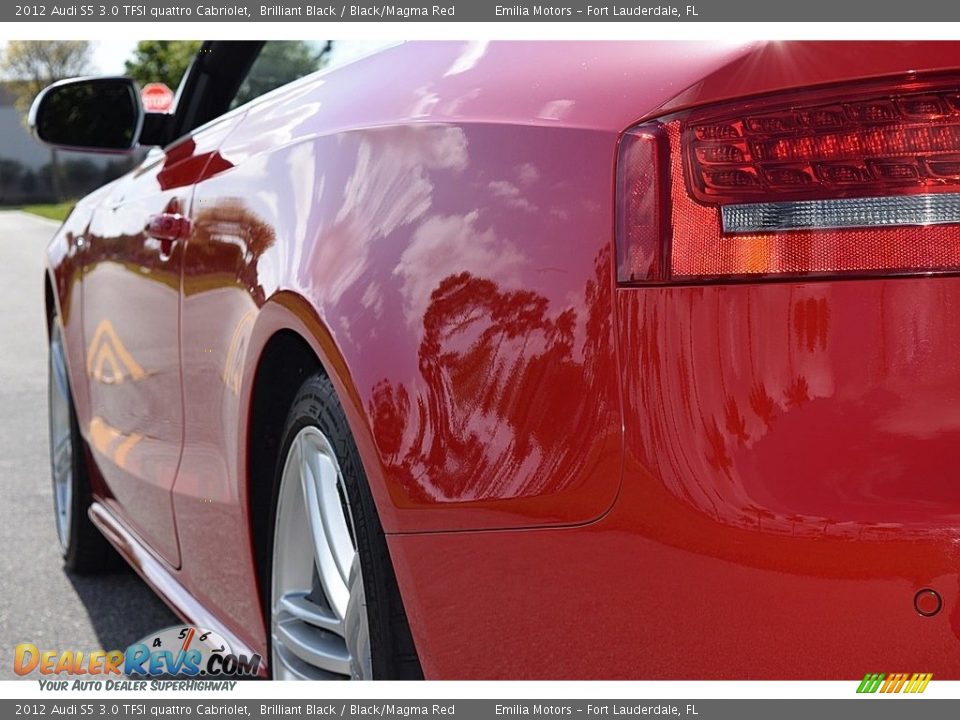 2012 Audi S5 3.0 TFSI quattro Cabriolet Brilliant Black / Black/Magma Red Photo #15