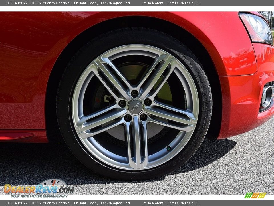 2012 Audi S5 3.0 TFSI quattro Cabriolet Brilliant Black / Black/Magma Red Photo #27