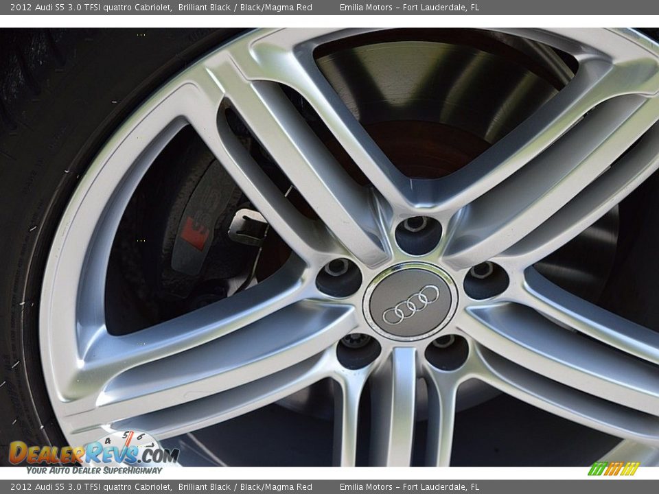 2012 Audi S5 3.0 TFSI quattro Cabriolet Brilliant Black / Black/Magma Red Photo #28