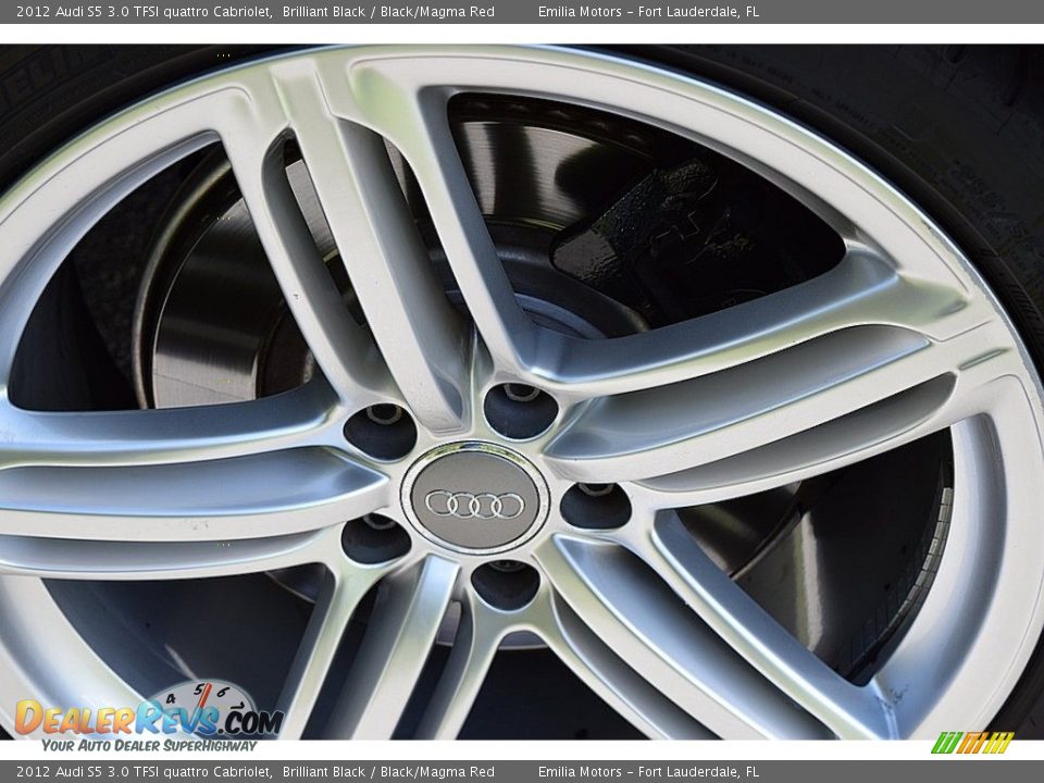2012 Audi S5 3.0 TFSI quattro Cabriolet Brilliant Black / Black/Magma Red Photo #30