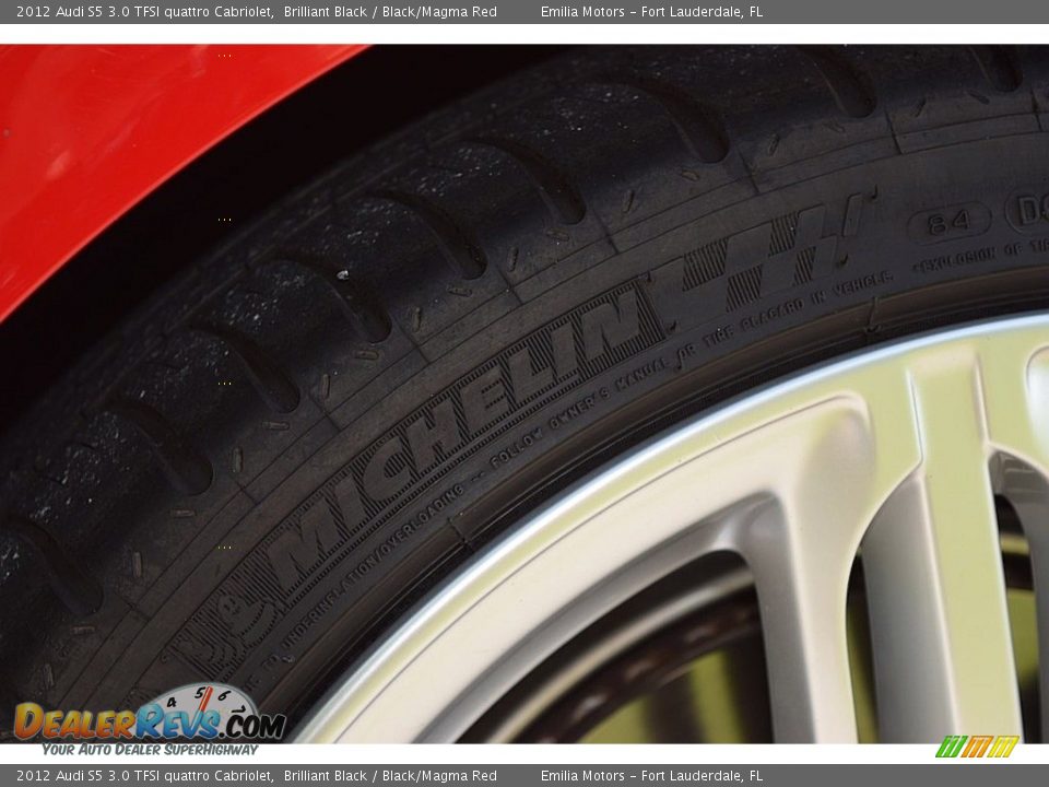 2012 Audi S5 3.0 TFSI quattro Cabriolet Brilliant Black / Black/Magma Red Photo #31