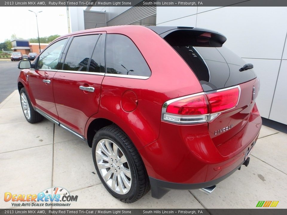 2013 Lincoln MKX AWD Ruby Red Tinted Tri-Coat / Medium Light Stone Photo #3