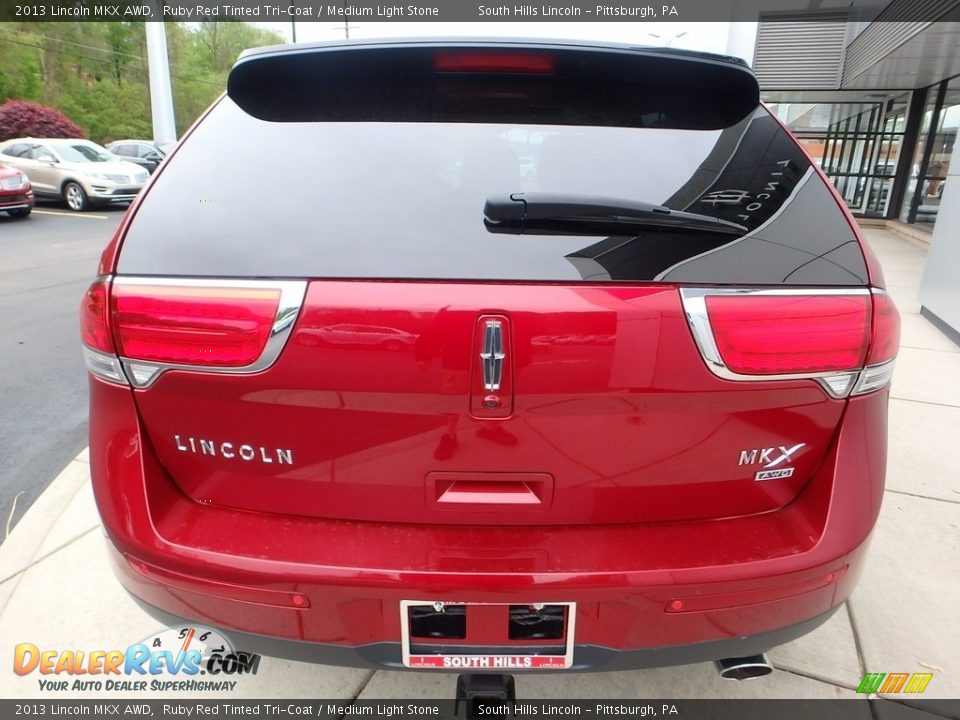 2013 Lincoln MKX AWD Ruby Red Tinted Tri-Coat / Medium Light Stone Photo #4